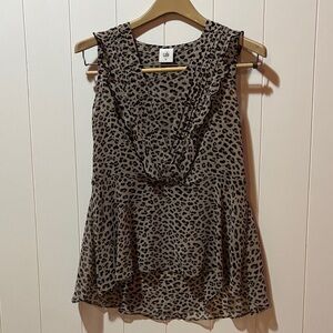 Cabi animal print layered blouse! XS